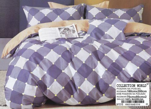 Pościel z bawełny satynowej  160/200  AB-1516  Pościel z bawełny satynowej  160/200  AB-1516